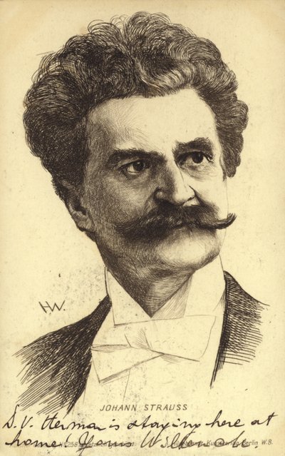 Retrato de Johann Strauss II de Austrian School