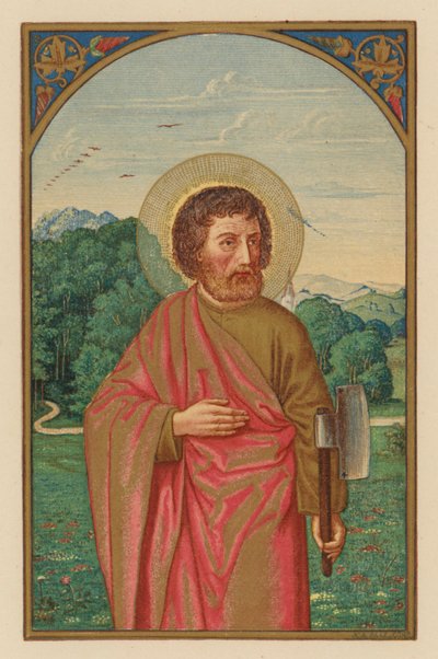 S Mathias, Apóstol (chromolitho) de Austrian School