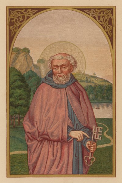 Pedro el Apóstol (cromolito) de Austrian School