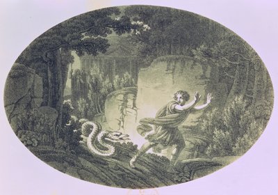 Tamino perseguido por una serpiente gigante, Acto I escena I de 