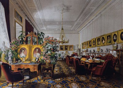El salón de la Archiduquesa Sofía en el Hofburg en Viena, ca 1854, Austria de Austrian School