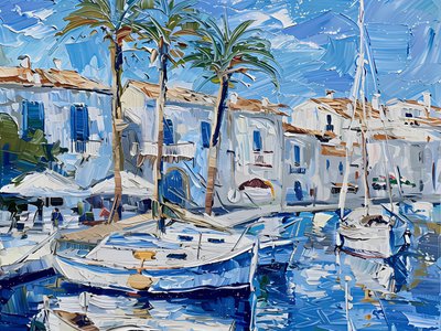 Pueblo del Puerto del Mediterráneo de Avanesova Elena