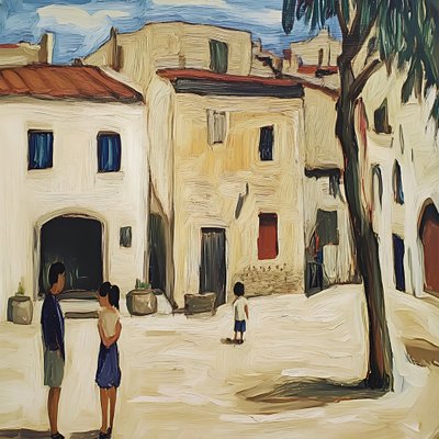 La vida en un pueblo mediterráneo de Avanesova Elena