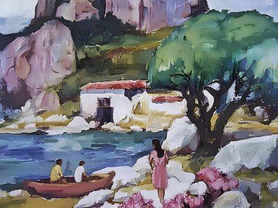 La tranquila bahía de Village de Avanesova Elena