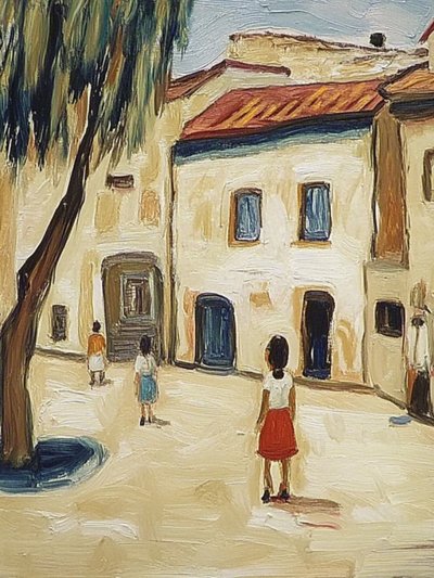 Calle de un pueblo pintoresco de Avanesova Elena