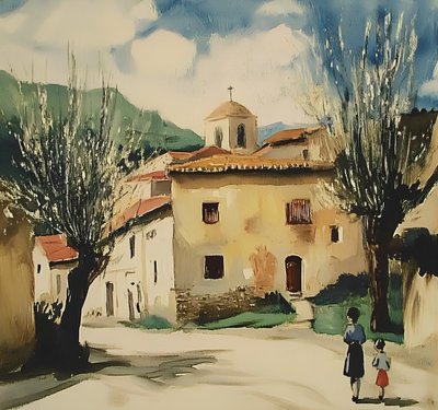 Sendero tranquilo del pueblo de Avanesova Elena
