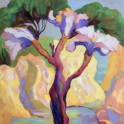Árbol abstracto lleno de colorido de Avanesova Elena