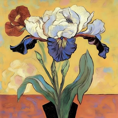 Flor de iris de colores vivos de Avanesova Elena