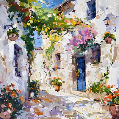 Una calle animada del pueblo de Avanesova Elena