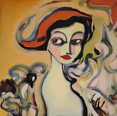 La mujer del sombrero rojo de Avanesova Elena