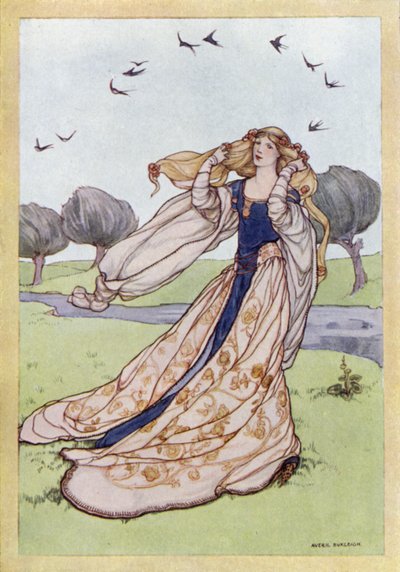 John Keats: La Belle Dame Sans Merci (litografía en color) de Averil Mary Burleigh