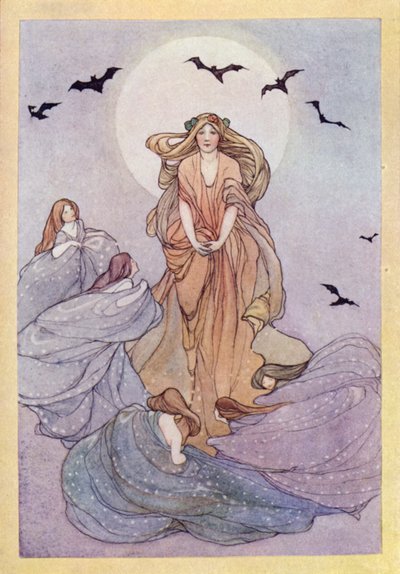 John Keats: Oda a un ruiseñor (litografía en color) de Averil Mary Burleigh