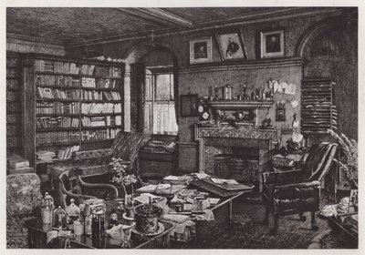 Estudio de Charles Darwin en Down House de Axel (after) Haig