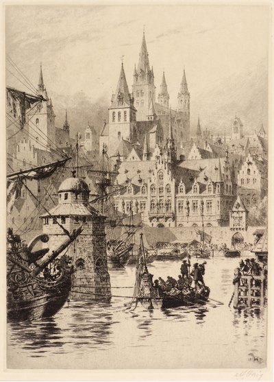 Torres góticas y río, Colonia de Axel Haig