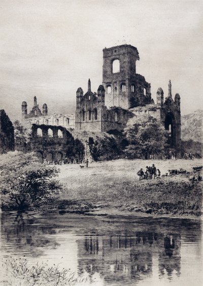 Abadía de Kirkstall desde el sureste de Axel Haig