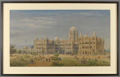 La terminal ferroviaria y las oficinas administrativas de la Gran Península India, Bombay, más tarde llamada terminal ferroviaria Victoria de Axel Haig
