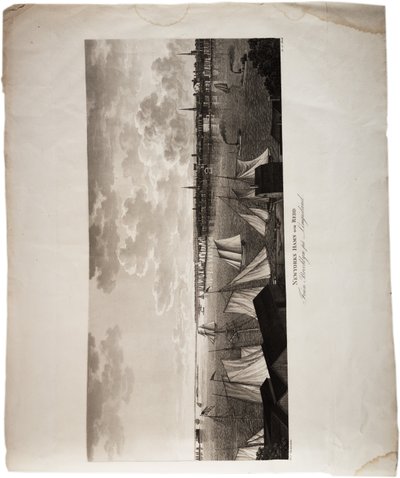 Puerto de Nueva York, desde Brooklyn hasta Long Island, de un Atlas de los Estados Unidos, 1824 de Axel Leonhard Klinckowström