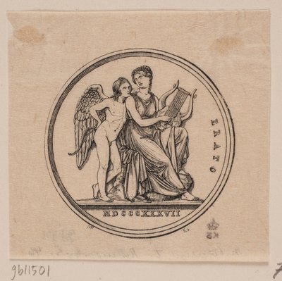 Medalla con representación de Erato de Axel Theodor Kittendorff