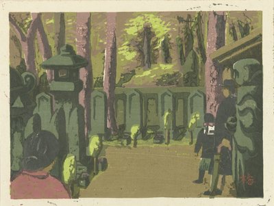 Cementerio de Sengakuji
Cementerio de Sengakuji (título en el objeto)
Memorias de Tokio (título de la serie)
Tokyo kaiko zue (título de la serie) de Azechi Umetarô