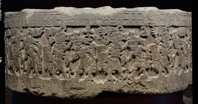 La Piedra de Tizoc (c.1481-86) o Temalacatl, 1325-1521 de Aztec