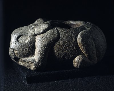 Arte azteca: Ometochtli, dios conejo jefe de la embriaguez de Aztec Aztec