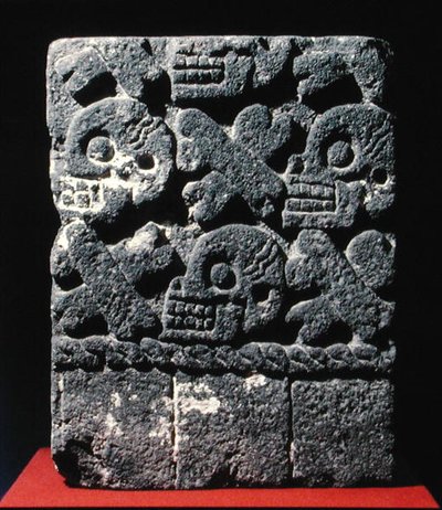 Tzompantli, periodo postclásico tardío (1300-1521) de Aztec Aztec