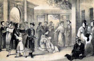 El pueblo chino vendido como esclavos por los tártaros, después de su conquista por Zinguis-Khan, 1847 de B Clayton