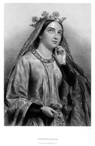 Berenguela de Navarra c1164-1230, reina consorte del rey Ricardo I, siglo XIX de B. Eyles