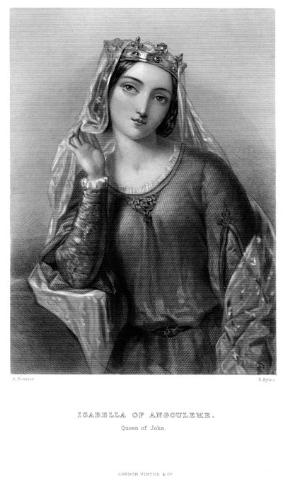 Isabel de Angulema 1187-1246, reina consorte del rey Juan de B. Eyles