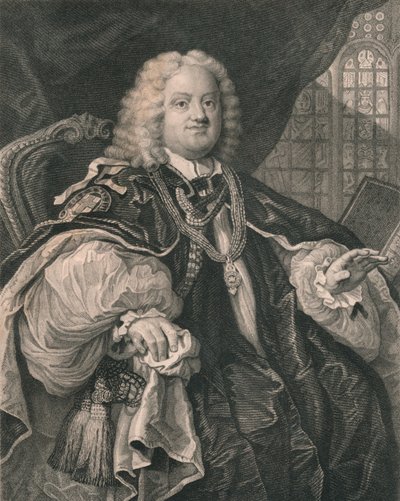 Benjamin Hoadly, clérigo inglés, siglo XIX de B Holl