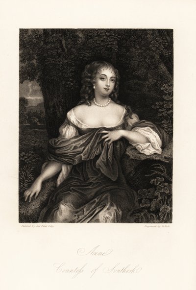 Retrato de Anne Carnegie, condesa de Southesk, esposa de James Carnegie, antes Lady Anne Hamilton, famosa por su relación con el duque de York, c de B. Holl