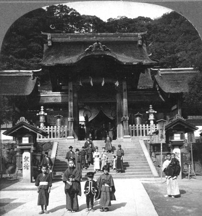 Templo Osua, Nagasaki, Japón, 1901 de B. L. Singley