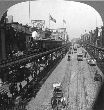 El Bowery, Nueva York, EE.UU., 1900 de B. L. Singley