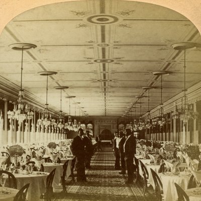Comedor, Grand Union Hotel, Saratoga, Nueva York, EE.UU. de B. W. Kilburn