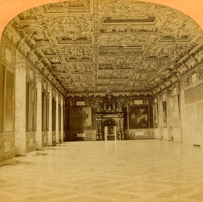 Salón de los Caballeros, Castillo de Frederiksborg, el mejor del mundo, Dinamarca, 1897 de B. W. Kilburn