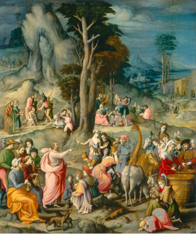 La recolección del maná, 1540-1555 de Bacchiacca