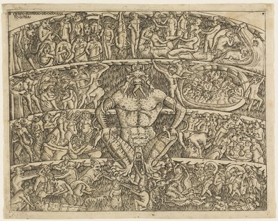 El Infierno según Dante, de los frescos del Campo Santo en Pisa de Baccio Baldini