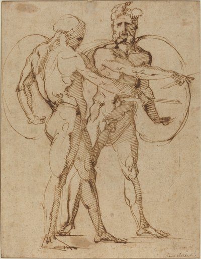 Dos desnudos masculinos, c.1520 de Baccio Bandinelli