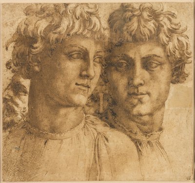Dos Estudios de la Cabeza de un Joven de Baccio Bandinelli