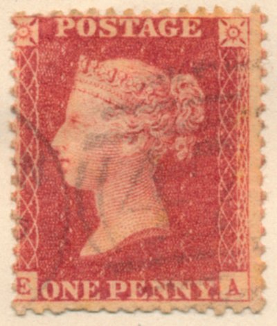 El sello postal Penny Red, 1841 de Bacon and Co Perkins