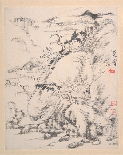 Álbum de paisajes, fechado en 1699 de Bada Shanren