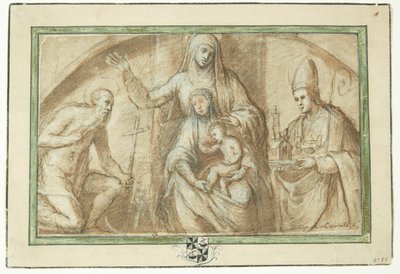 Ana con San Jerónimo y un santo obispo, mostrado como fundador de la iglesia de Bagnacavallo