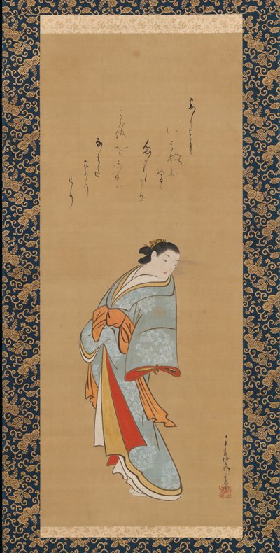 Cortesana de pie de Baioken Eishun