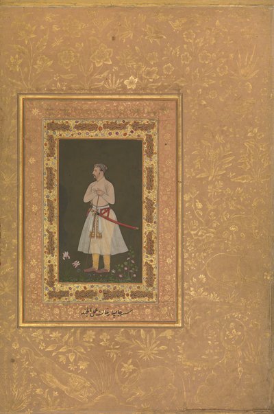 Retrato de Jahangir Beg, Jansipar Khan, folio del Álbum de Shah Jahan, ca. 1627 de Balchand