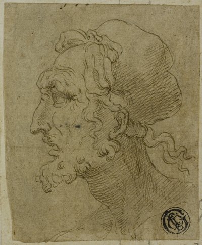 Cabeza masculina de perfil de Baldassare Peruzzi