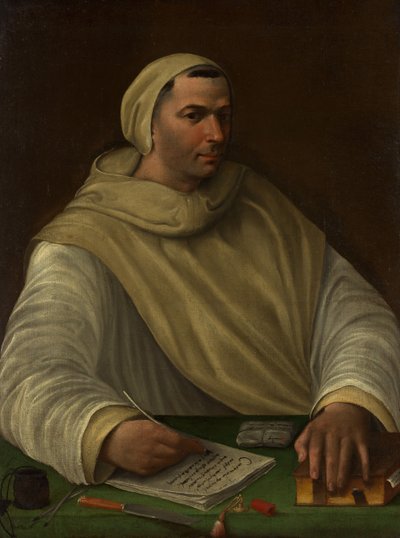 Retrato de un monje olivetano de Baldassare Peruzzi