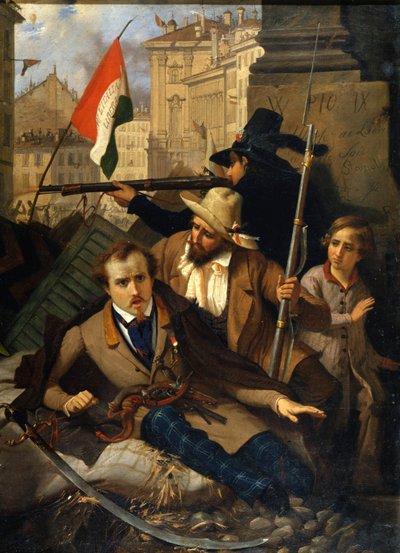 Risorgimento: Los Cinco Días de Milán (Cinque giornate di Milano) (18-22 de marzo de 1848): este es uno de los primeros episodios de las Revoluciones de 1848 (parte de la Primera Guerra de Independencia Italiana) que vio el levantamiento de la población mi de Baldassare Verazzi