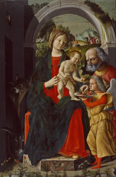 La Sagrada Familia con un ángel, c.1485 de Baldassare di Matteo Carrari