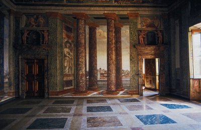 Fresco en la Sala de las Perspectivas de Baldassarre Peruzzi