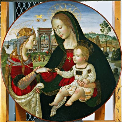 El matrimonio místico de Santa Catalina, 1502-03 de Baldassarre Peruzzi